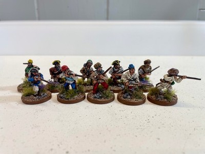 25mm Large Scale OGM Painted FIW Courier De Bouis Frontiersmen, 10 Figures, (2)
