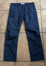Piękne spodnie outdoorowe Fjällräven High Coast zapinane na zamek błyskawiczny, rozmiar 52