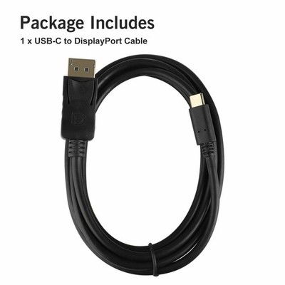 Plug & Play 6FT/1.8M Up to 4K*2K (3840*2160)@60Hz USB-C to DisplayPort Cable c