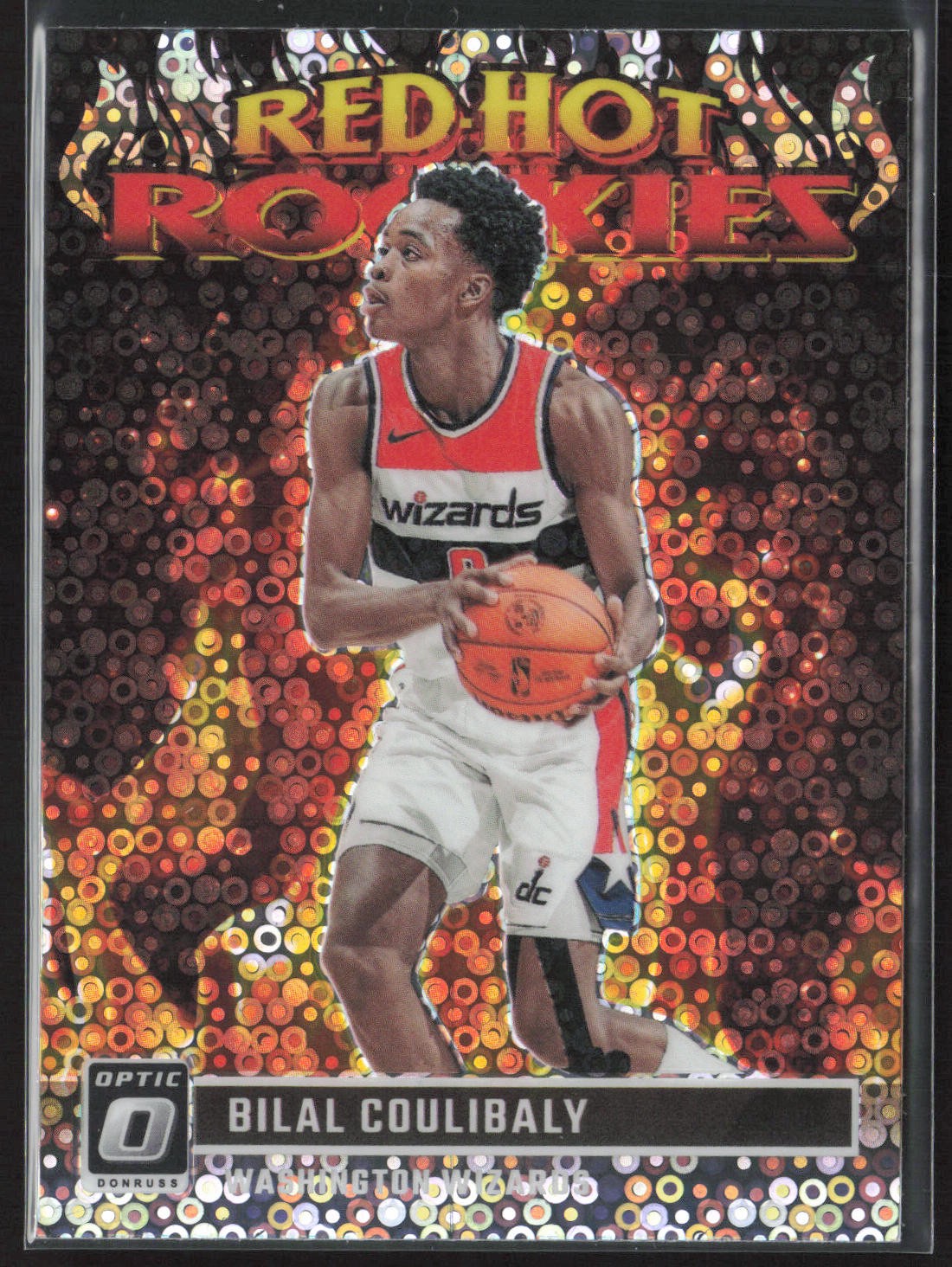 2023-24 Donruss Optic #11 Bilal Coulibaly Red Hot Rookies Holo Fast Break