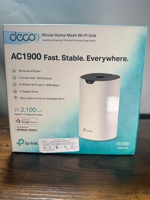 TP-Link TPDECOS41R Deco Whole Home Mesh Wi-Fi System - White *MISSING POWER*