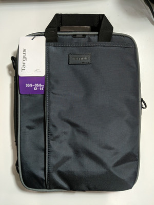 Targus 12-14in Grid Convertible Slimcase with Padded Dome Protection Gray NEW