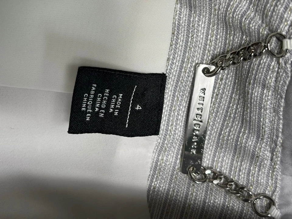 Chaqueta Blazer Mujer Casa Blanca Mercado Negro Gris Brillante Tweed Talla 4 Informal Foto 3 de 4