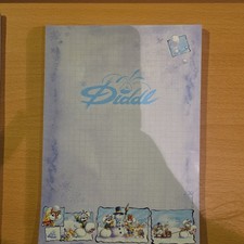 Diddl Block DIN A5 kariert blau/lila mit Winter-Motiv, 43 Bl&auml;tter, Comic block