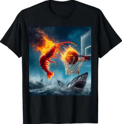 Shrimp Dunking on Shark Meme T-Shirt
