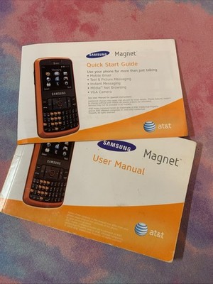 RARE AT&T Samsung Magnet SGH-A257 User Manual Guide Cell Smartphone Quad-Band