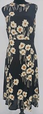 Anthropologie Ottod’Ame Silk Dress 8 Black Floral