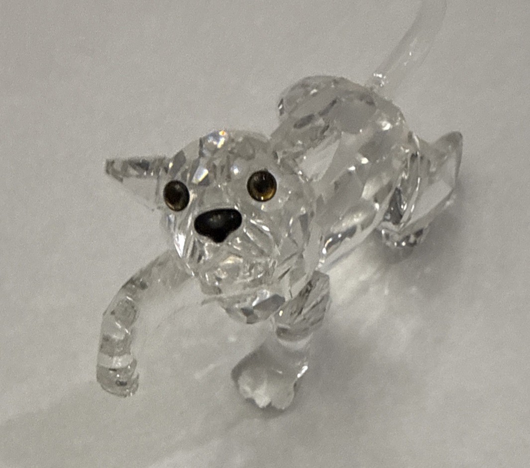 スワロフスキー　子ライオン　LION CUB Swarovski Baby Lion Cub Crystal Figurine ,Amber Eyes! Boxed | eBay