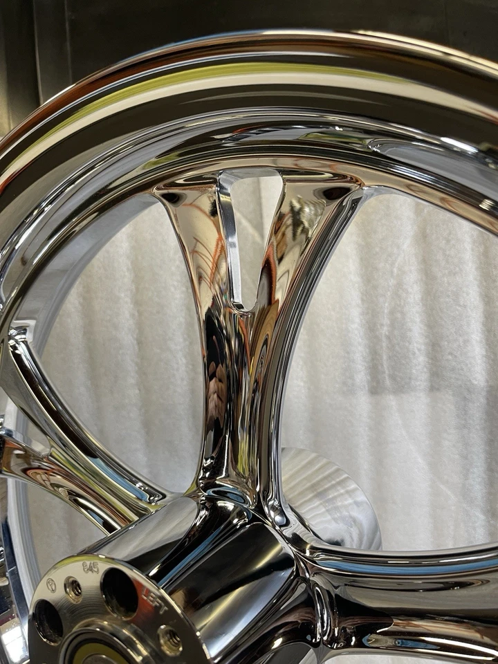 "Rueda delantera Harley 18x3,5"" cromada para excavadora, deslizamiento de carretera, deslizamiento de calle, Softail" Foto 3 de 4