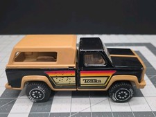 Vtg Tonka Tan Black Pickup Truck w Removable Camper Shell USA