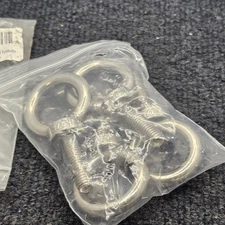 (4 PIECES) Eowpower 3/8 inch x 1-1/4 inches Lifting Ring Eye Bolt, 3/8"-16 UNC