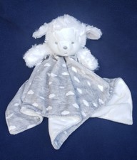Carters Just One You White Gray Lamb Clouds Security Blanket Lovey Rattle 2017