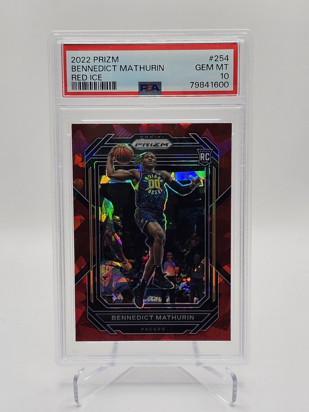 2022-23 Panini Prizm Prizms Red Ice #254 Bennedict Mathurin RC PSA GEM MT 10
