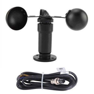 0 5V Aluminum Alloy Wind Speed Sensor Anemometer Three Cups Wind Speed Detec SET