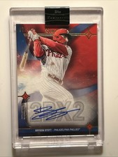 2023 TOPPS LUMINARIES HIT KINGS RED AUTO ON CARD SEALED 07/10 BRYSON STOTT Phils