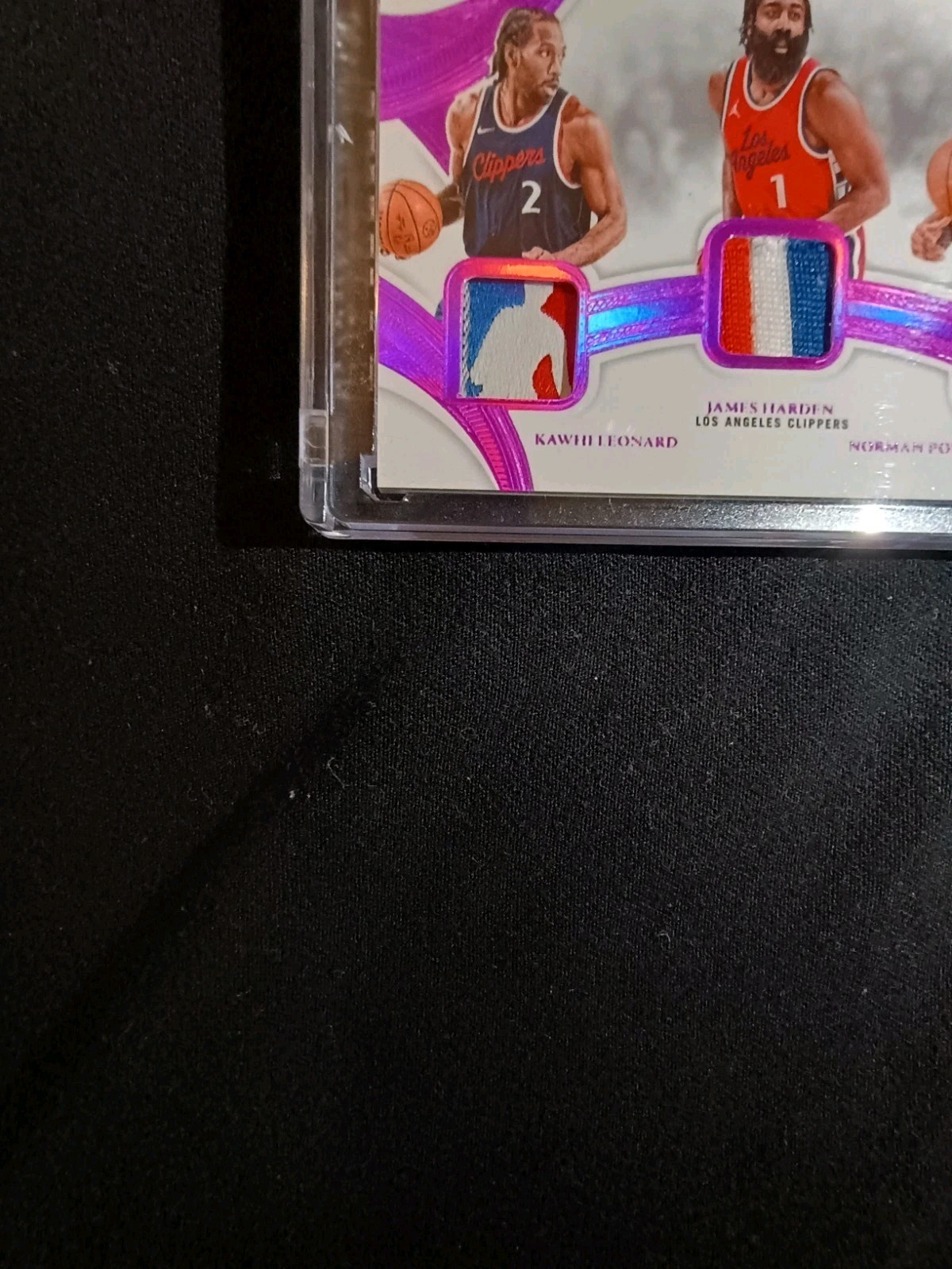 flawless triple patch NBA logoman KAWHI LEONARD JAMES HARDEN NORMAN POWELL #3/5 view 6