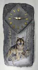Bradford Exchange Wolf Clock
