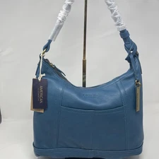 American Leather Co Leather Hudson Hobo Shoulder Bag NWT  Turquoise MSRP $165