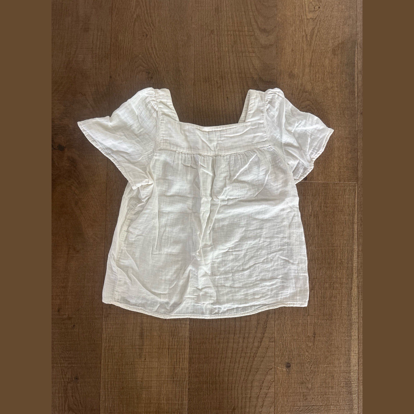 madewell SIZE S SMALL patchwork square neck top b… - image 3