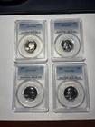 1951 PR66, 1954 PR67, 2) 1956 PR67 All Graded By PCGS Washington Silver Quarters