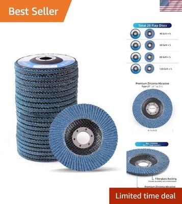 Brand New Flap Discs 4.5'' Zirconia Assorted Grit Sanding Disc for Angle Grinder