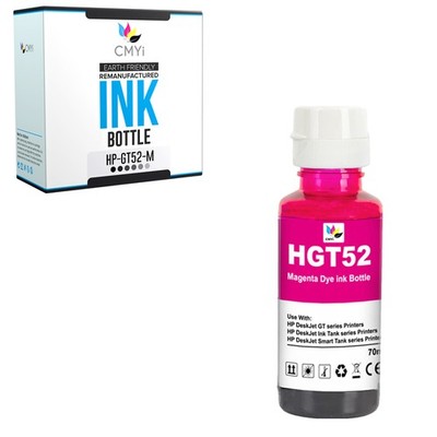 Compatible GT52 Magenta Ink Bottle fits HP Ink Tank 319 410 412 415 416 418 419