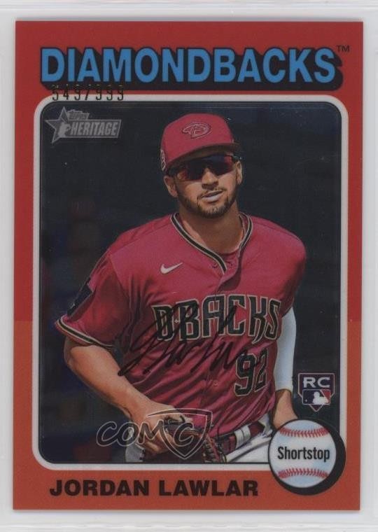 2024 Topps Heritage Chrome 545/999 Jordan Lawlar #429 17rk
