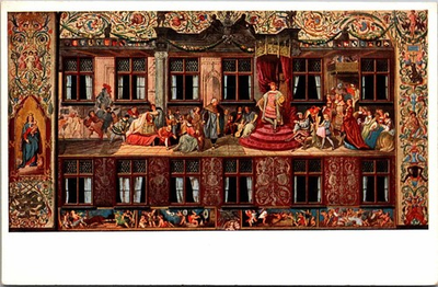 #ad Fuggerhaus Augsburg Interior Scene Kaiser Maximilian I Postcard $2.99