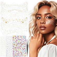 Sparkling freckle face temporary tattoo stickers, 9 sheets per pack,