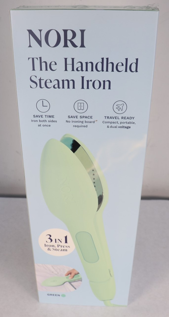 Nori The Handheld Steam Iron 3 in 1 Iron, Press & Steam Green New & Sealed