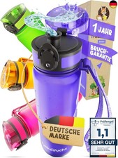 Funkelfuchs Trinkflasche für Kinder – 500ml, Lila – Kohlensäure geeignet - 100% 