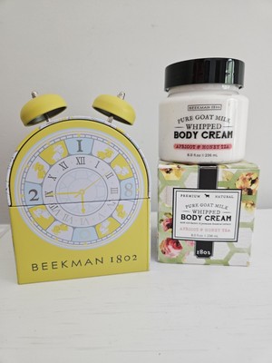 Beekman 1802 Apricot & Honey Tea Goat Milk Whipped Body Cream 8 oz. New In Tin