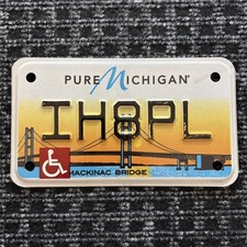 Oryginalna tablica rejestracyjna motocykla USA 🇺🇸 Michigan 