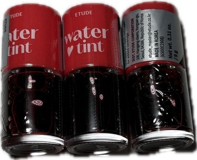 3 Pcs ETUDE Dear Darling Water Tint 09 Watermelon Ade Liquid Lip Tint 0.31 oz.
