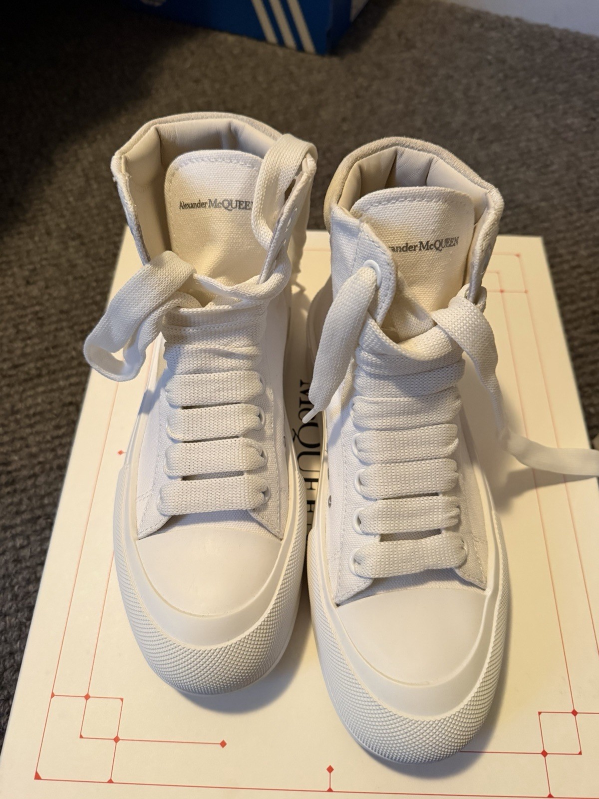 Alexander McQueen Plimsole High Top White Women's Size UK 3 EU 36  RRP £420.