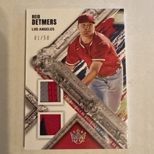 2022 Panini Diamond Kings DK Materials Holo Gold /50 Reid Detmers Rookie RC