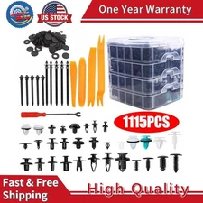1115PCS Car Retainer Clips Auto Plastic Fasteners Kit Push Trim Pin Rivet Bumper