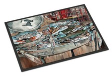 Caroline's Treasures 8961MAT Basket Full of Blue Crabs Doormat 18x27