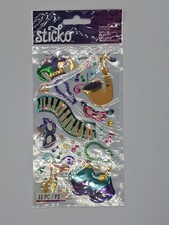 Sticko Mardi Gras Dimensional  Stickers 31pcs