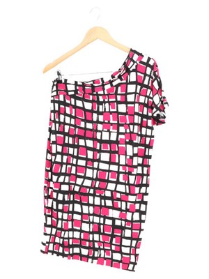 UNITED COLORS OF BENETTON Damen Freizeitkleid Gr. 38/M Mehrfarbig Grafisch
