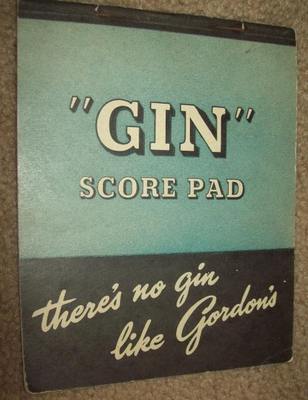 Old Advertising Premium Gordons Gin Card Score Pad Drink Recipes
