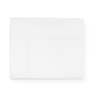 SFERRA Grande Hotel bedding 100% cotton - made in Italy queen flat white/white