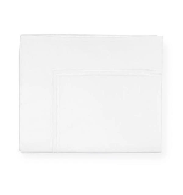 SFERRA Grande Hotel bedding 100% cotton - made in Italy queen flat white/white