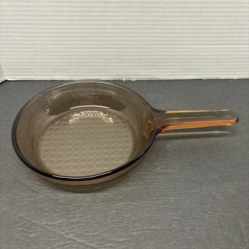 Vision Amber Vision Ware Pyrex Corning Small  7" Skillet Frypan Fry Pan  France
