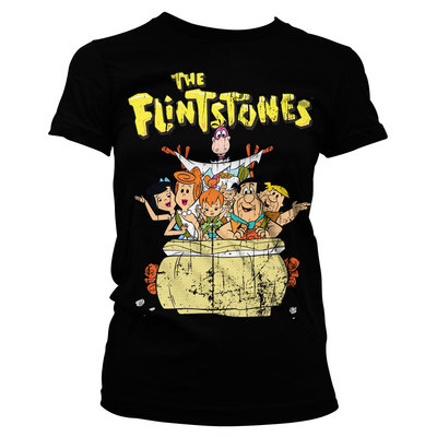 Maglietta Donna All+Every X The Flintstones - Family Portrait - Merchandise Ufficiale