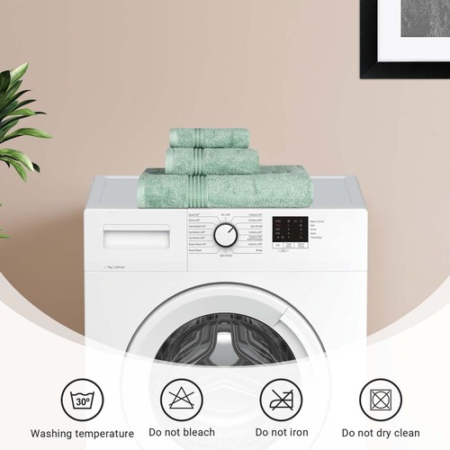 600 GSM Egyptian Cotton Highly Absorbent Solid 9-Piece Ultra Soft Towel Set - Picture 93 of 132