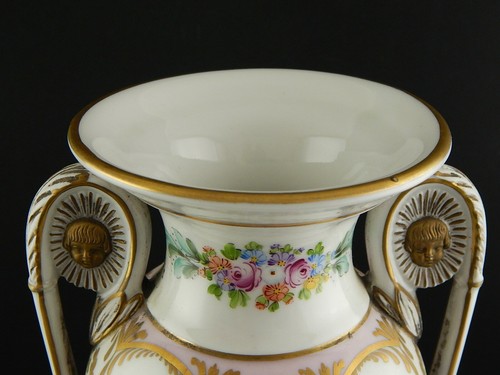 Antike Kostbare Vase Empire Porzellan Dresden Carl Thieme - Picture 10 of 12
