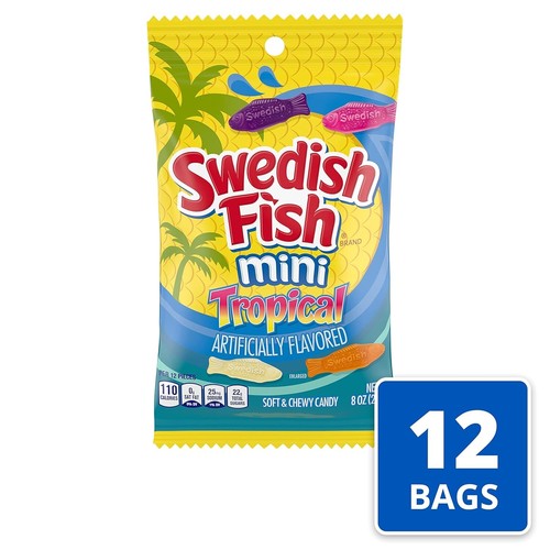 12-Pack Mini Tropical Chewy Candy in Fun Fish Shapes - Guilt-Free Treats - Picture 4 of 21
