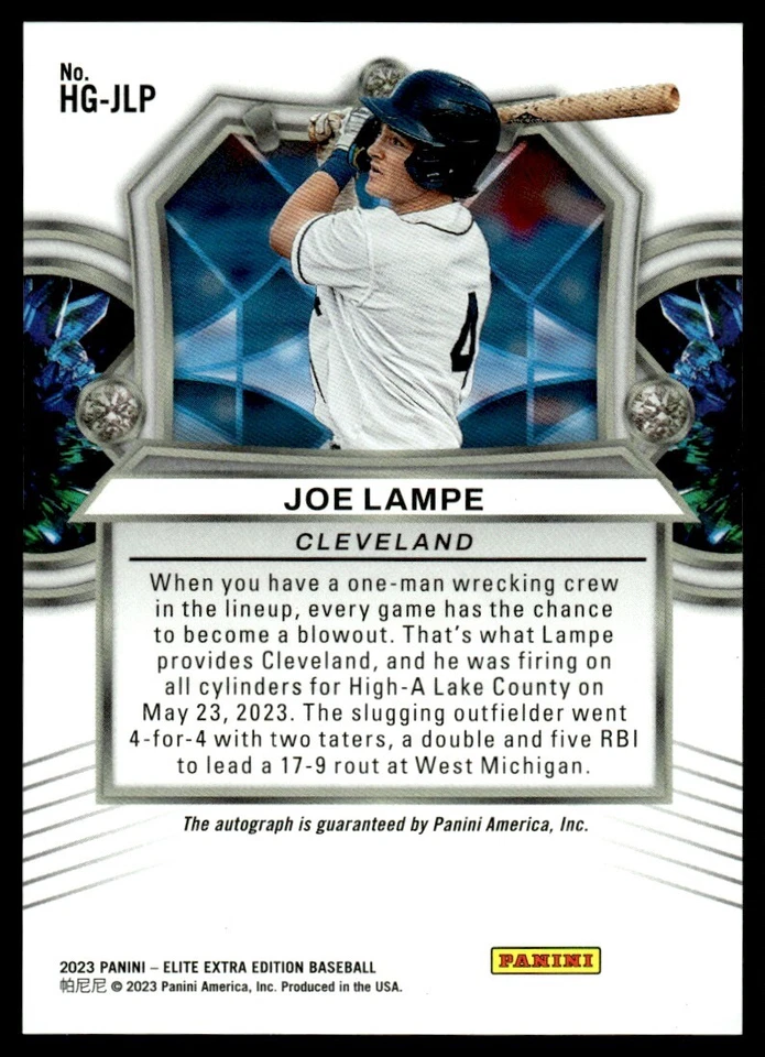 2023 PANINI ELITE EXTRA EDITION HIDDEN GEMS AUTO JOE LAMPE - Image 2 of 2