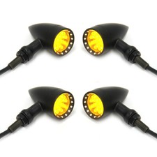 4x LED Bullet Running Turn Signals Tail Lights 10mm For Harley Yamaha Bobber UK